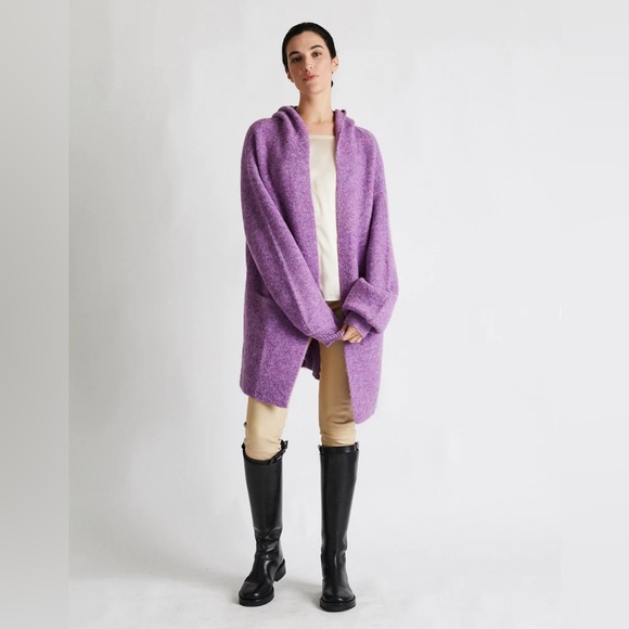 New +Beryll Cashmere Cardigan with Hood Vivian | Lilac - Picture 1 of 11